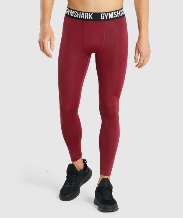 Panske Legíny Gymshark Element Baselayer Bordove | FK0359684